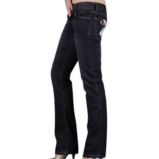 Ed Hardy Womens Jeans Washed straight cut Blue 10