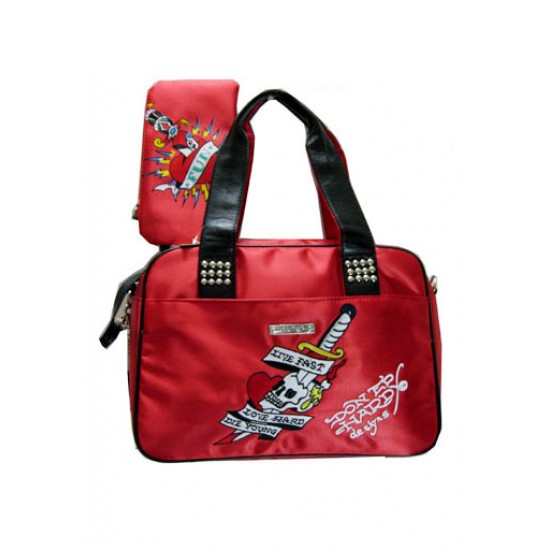 Ed Hardy Bag Live Fast Red