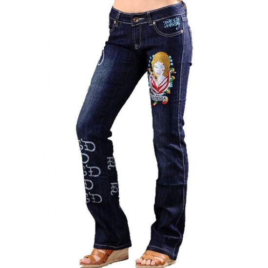 Ed Hardy Womens Jeans Battle Printed On The Back