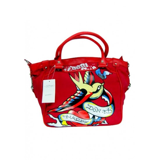 Ed Hardy Bag Allie Sparrow Tote Red