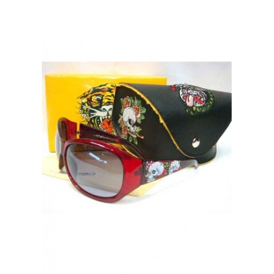 Ed Hardy Sunglasses De Soleil Skull and Roses Red