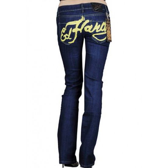 Ed Hardy Womens Jeans Washed straight cut Blue 09